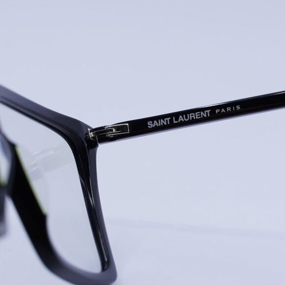 Saint Laurent SL474 006 Sunglasses Shiny Black Square Frame main image 4
